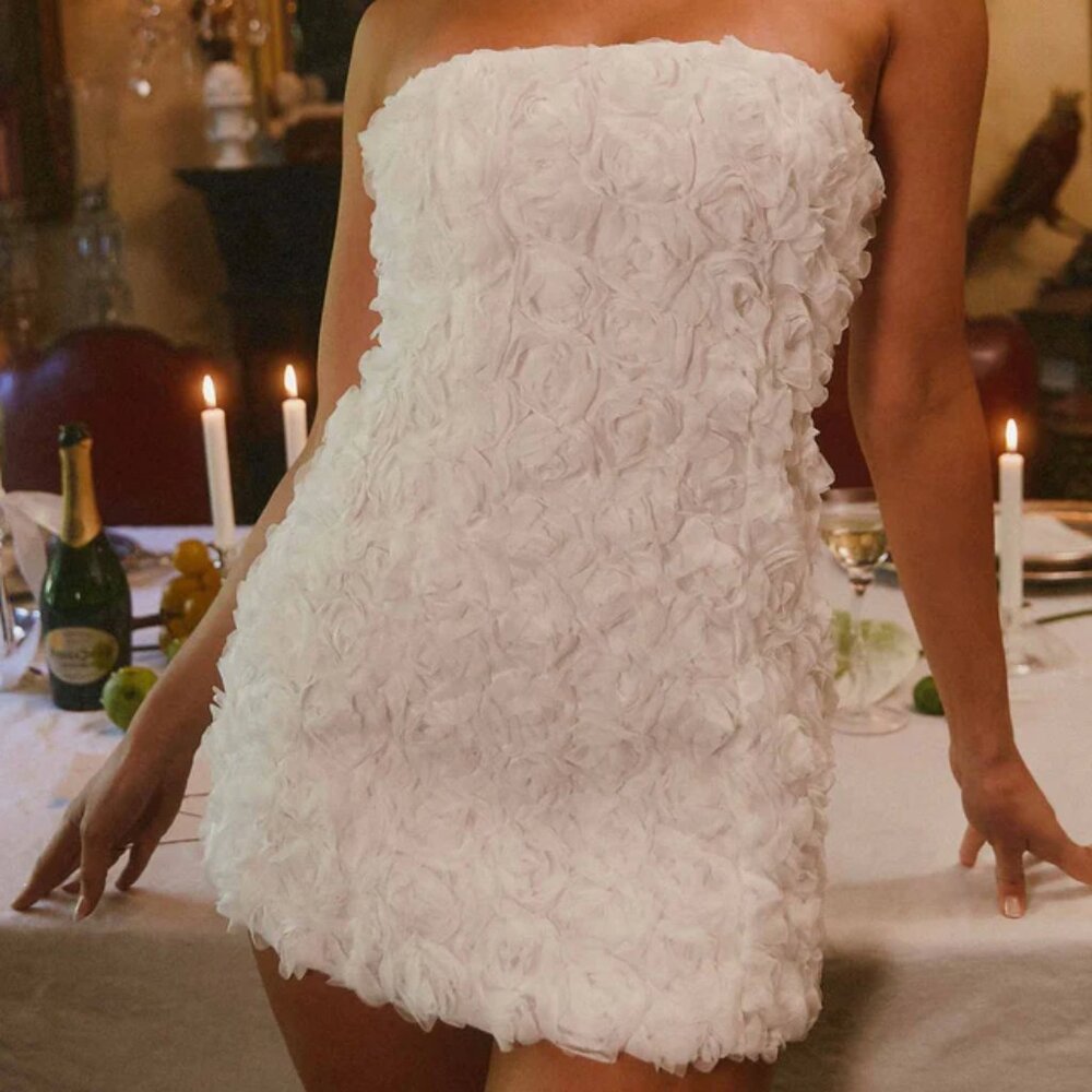 Peppermayo Exclusive - Ayanna Strapless Mini Dress - White